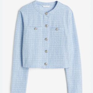 H&M Light Blue Textured Cardigan
